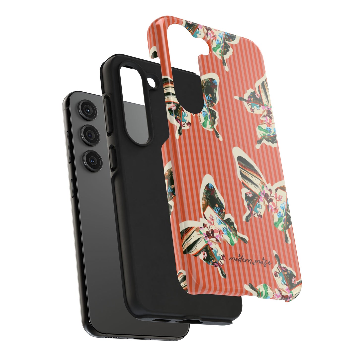 Red Stripe Butterfly Phone Case