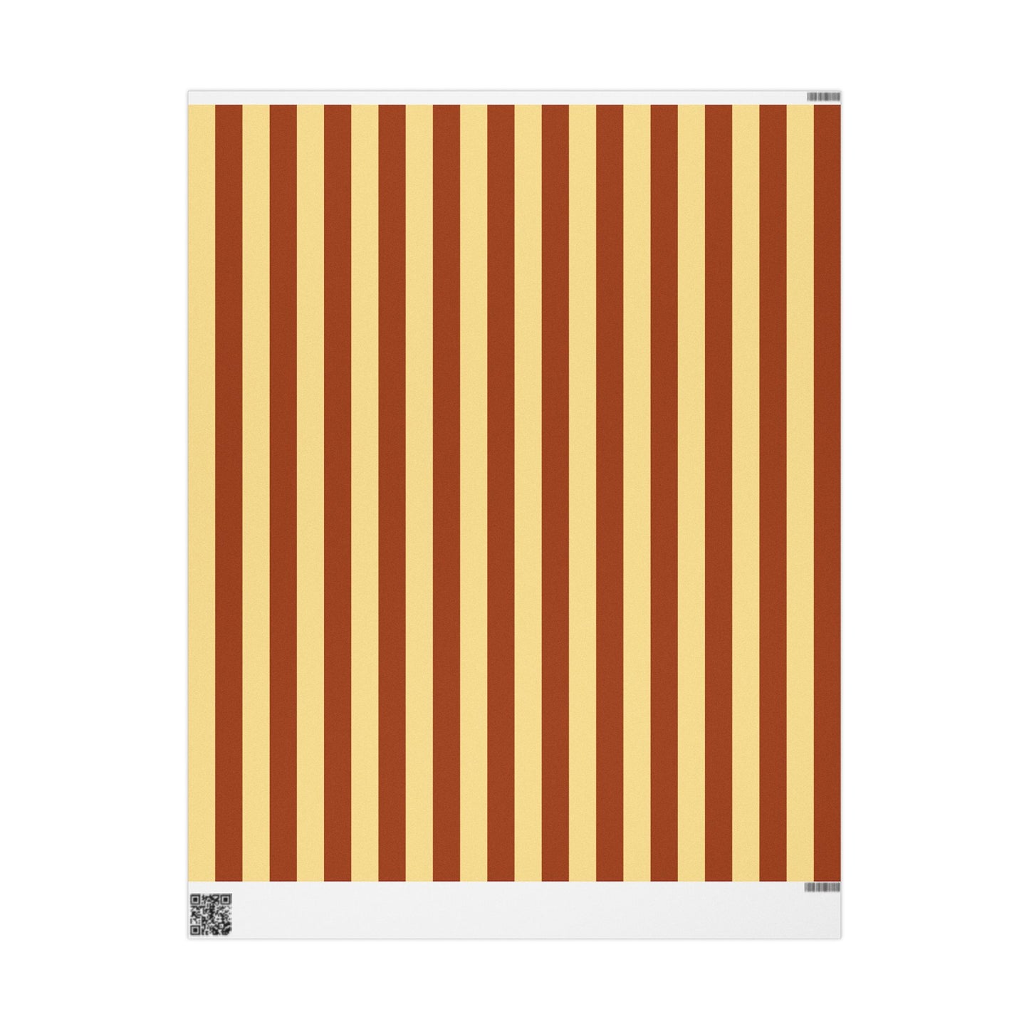 Yellow and Deep Red Stripe Gift Wrap