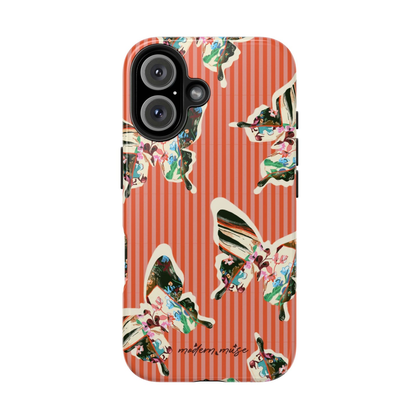 Red Stripe Butterfly Phone Case