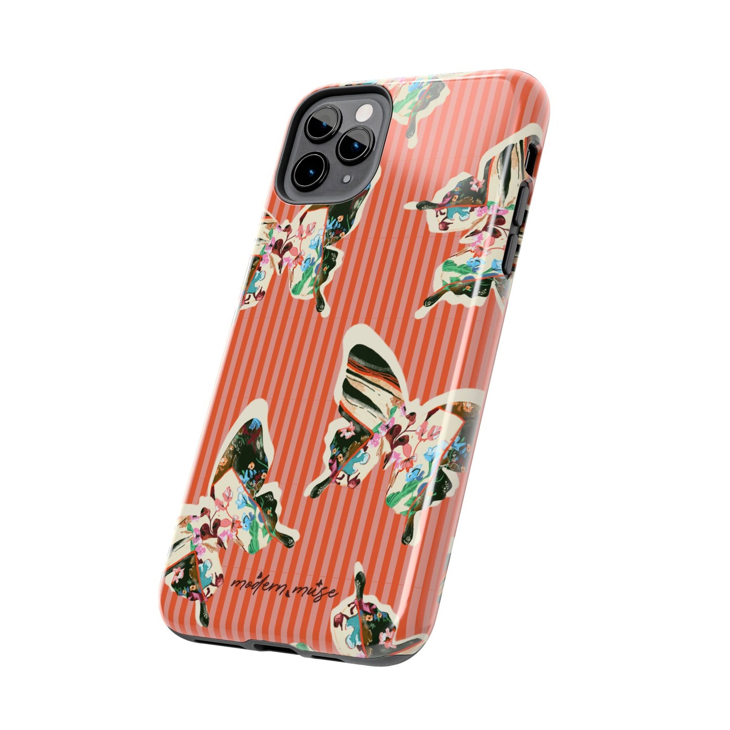 Red Stripe Butterfly Phone Case