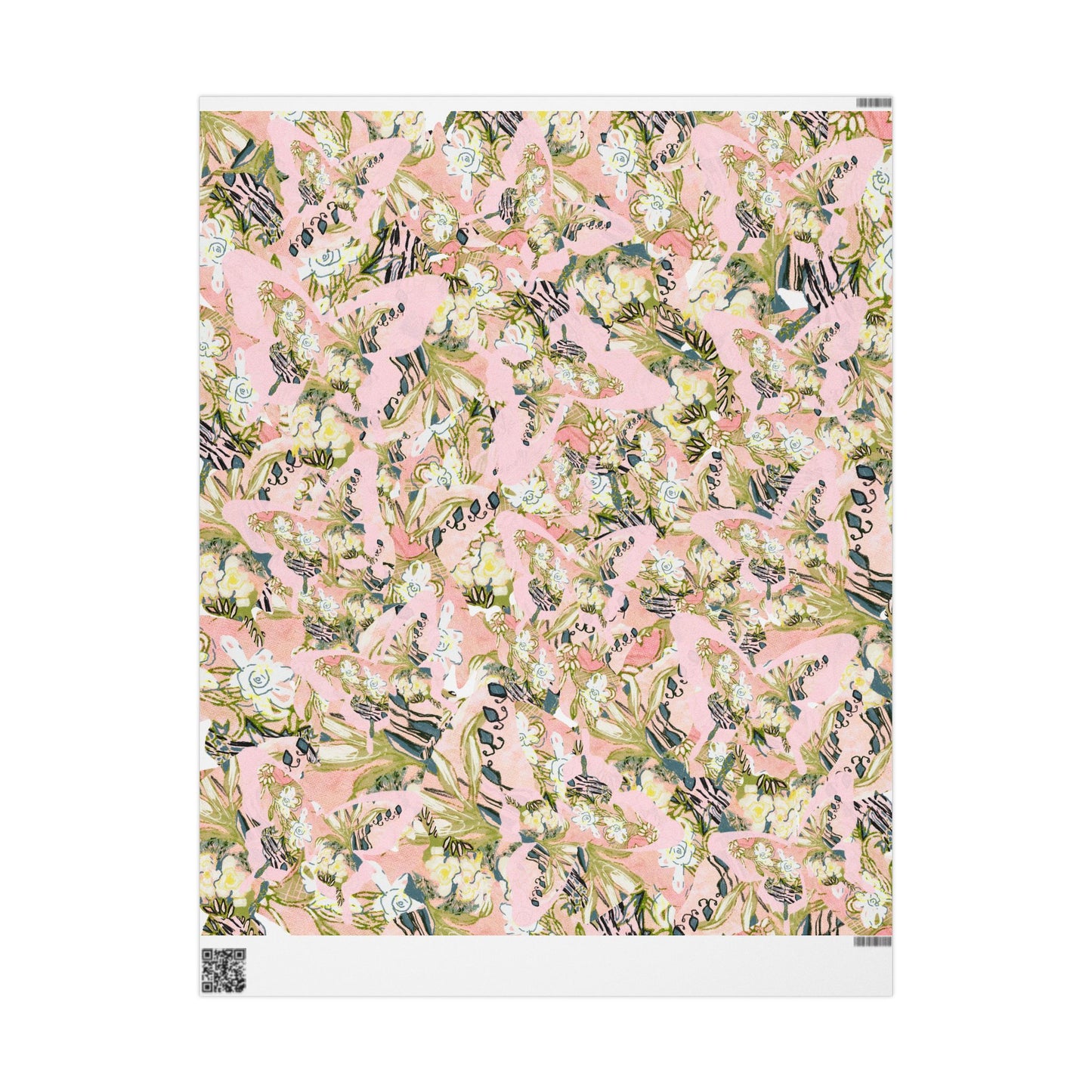 Light Pink Butterfly Gift Wrap