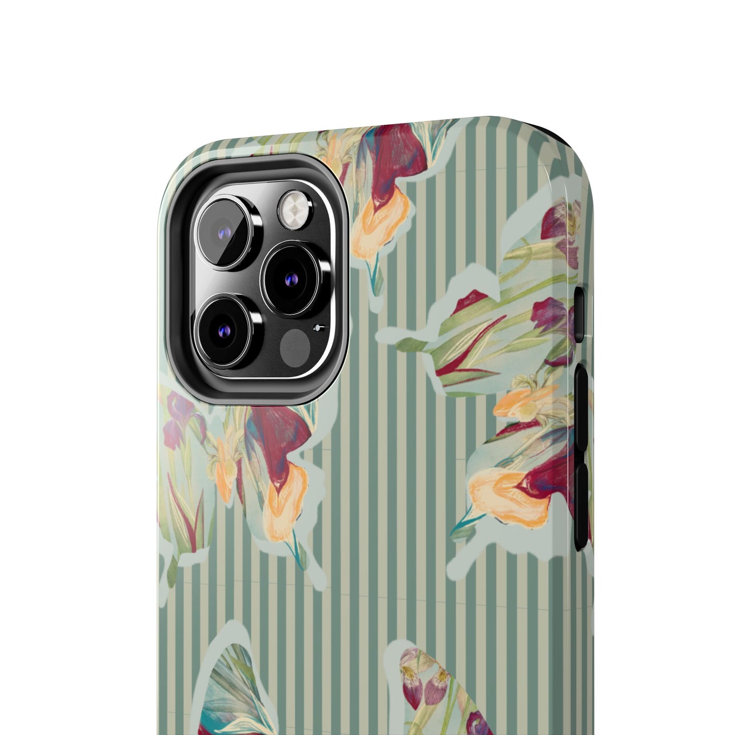 Blue Stripe Butterfly Phone Case