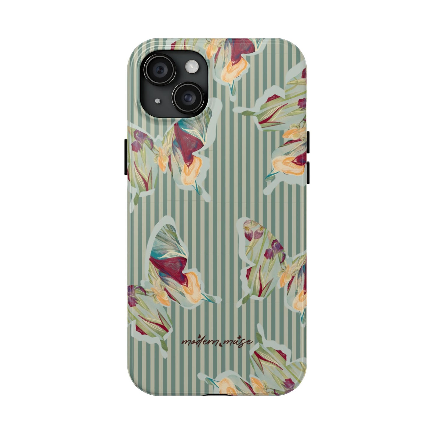 Blue Stripe Butterfly Phone Case