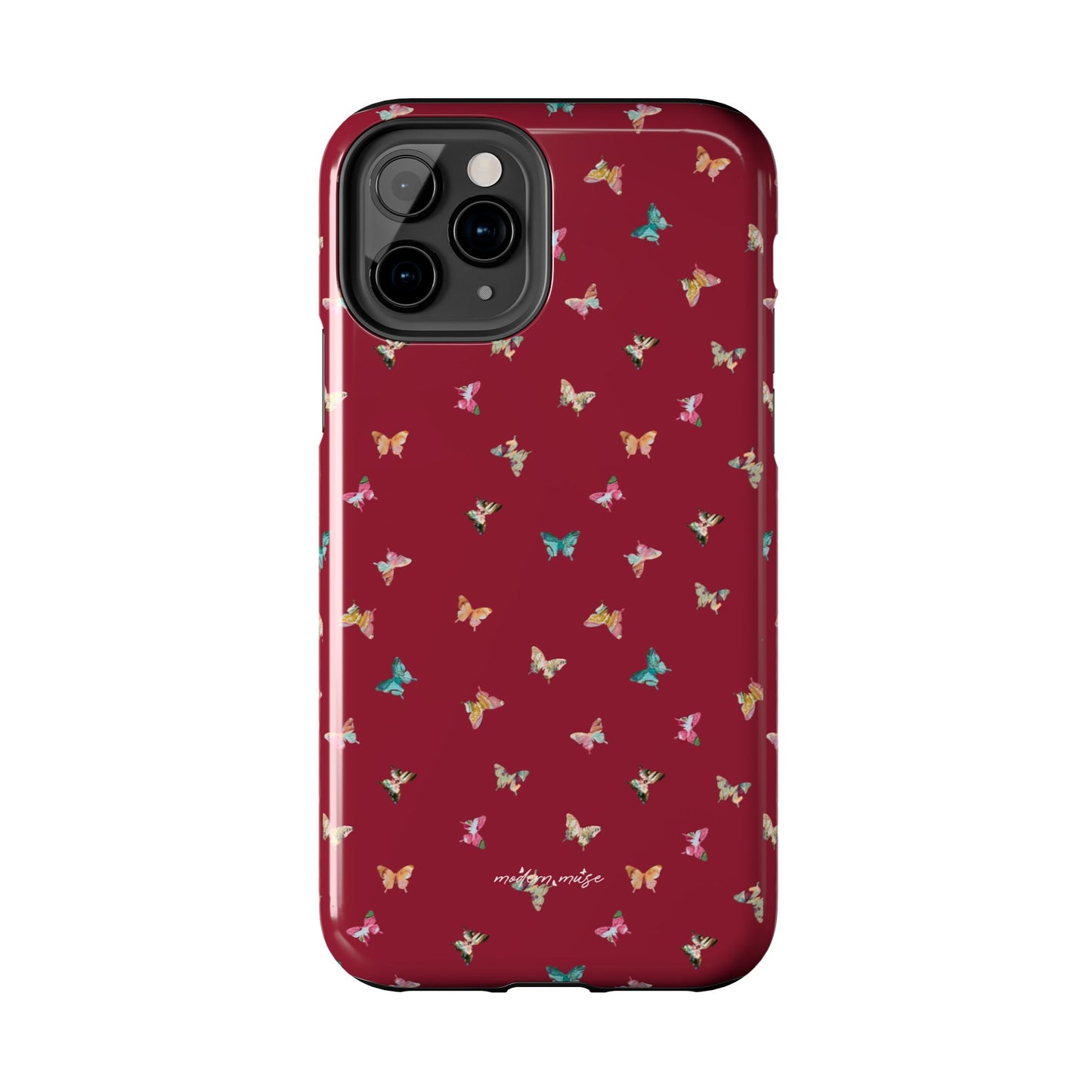 Mini Butterflies Cranberry Phone Case