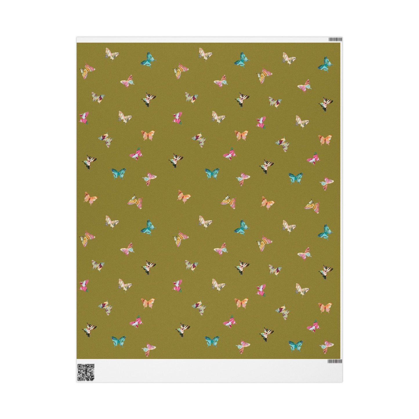 Chartreuse Butterfly Gift Wrap
