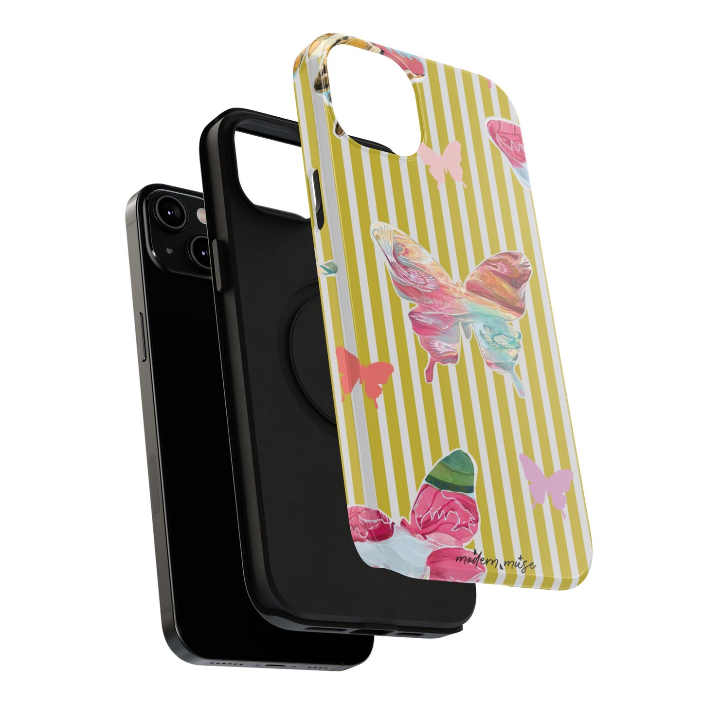 Stripe Butterfly Phone Case