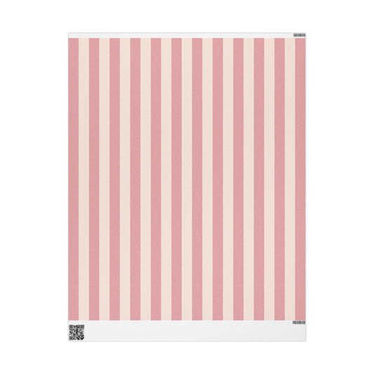 Light Pink Stripe Gift Wrap
