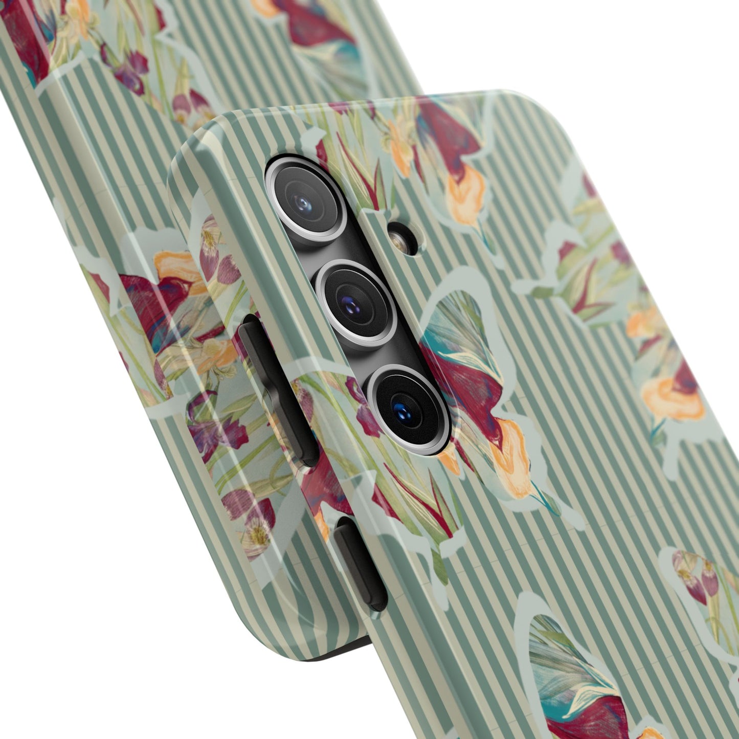 Blue Stripe Butterfly Phone Case