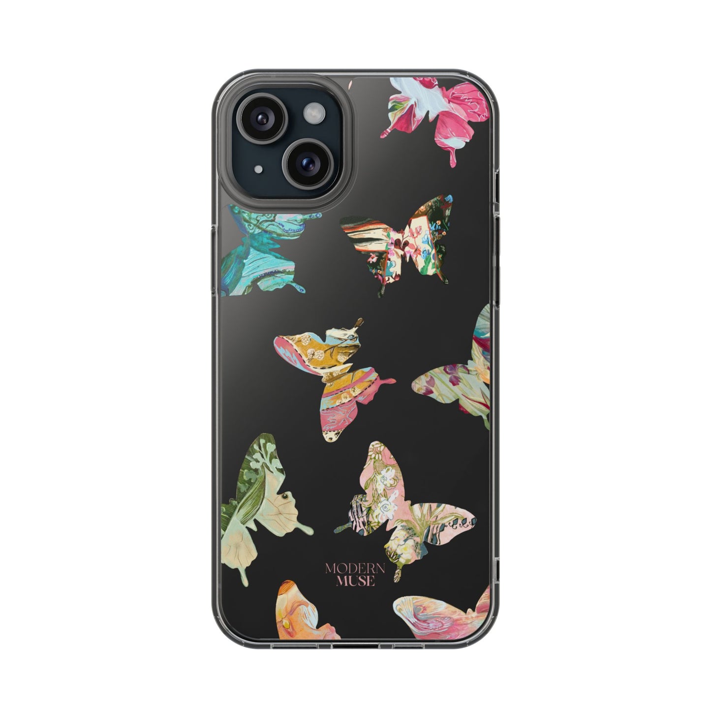 Clear Large Butterflies Phone Case