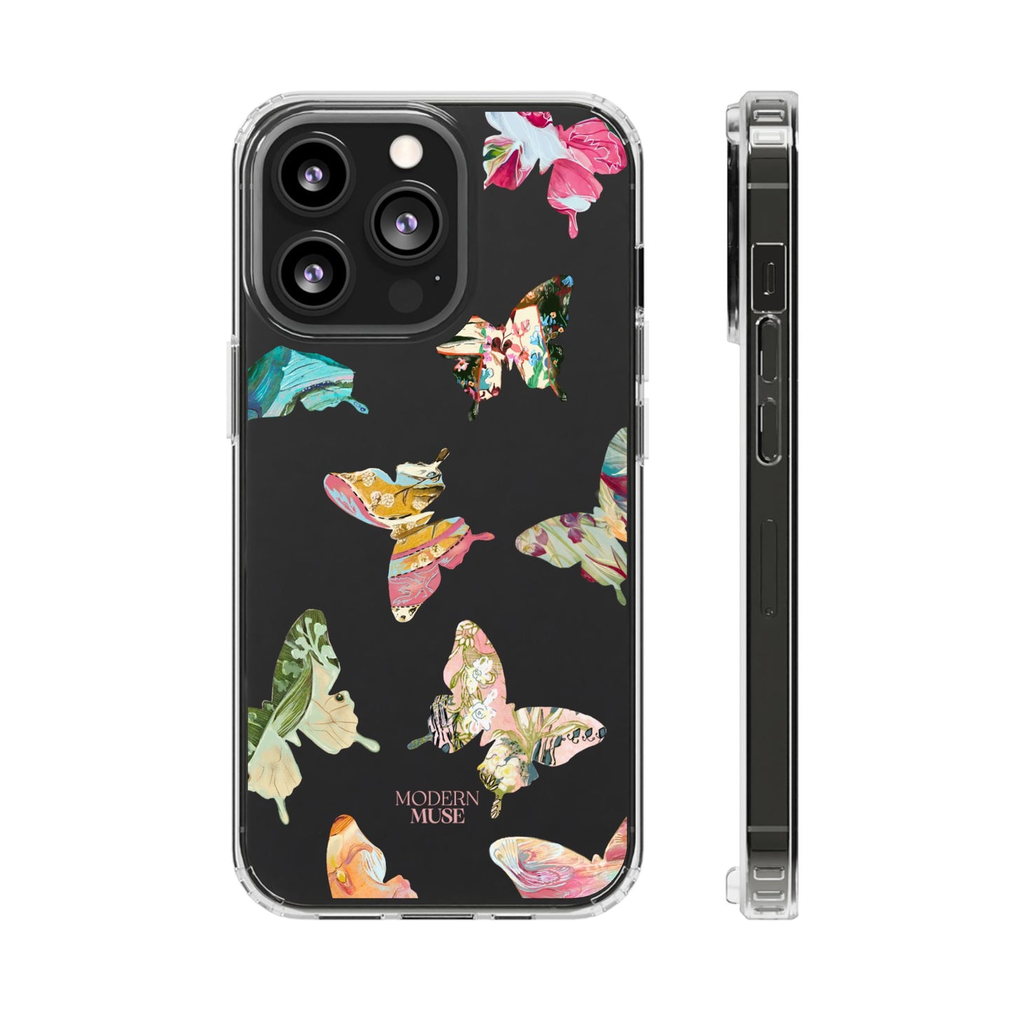 Clear Large Butterflies Phone Case