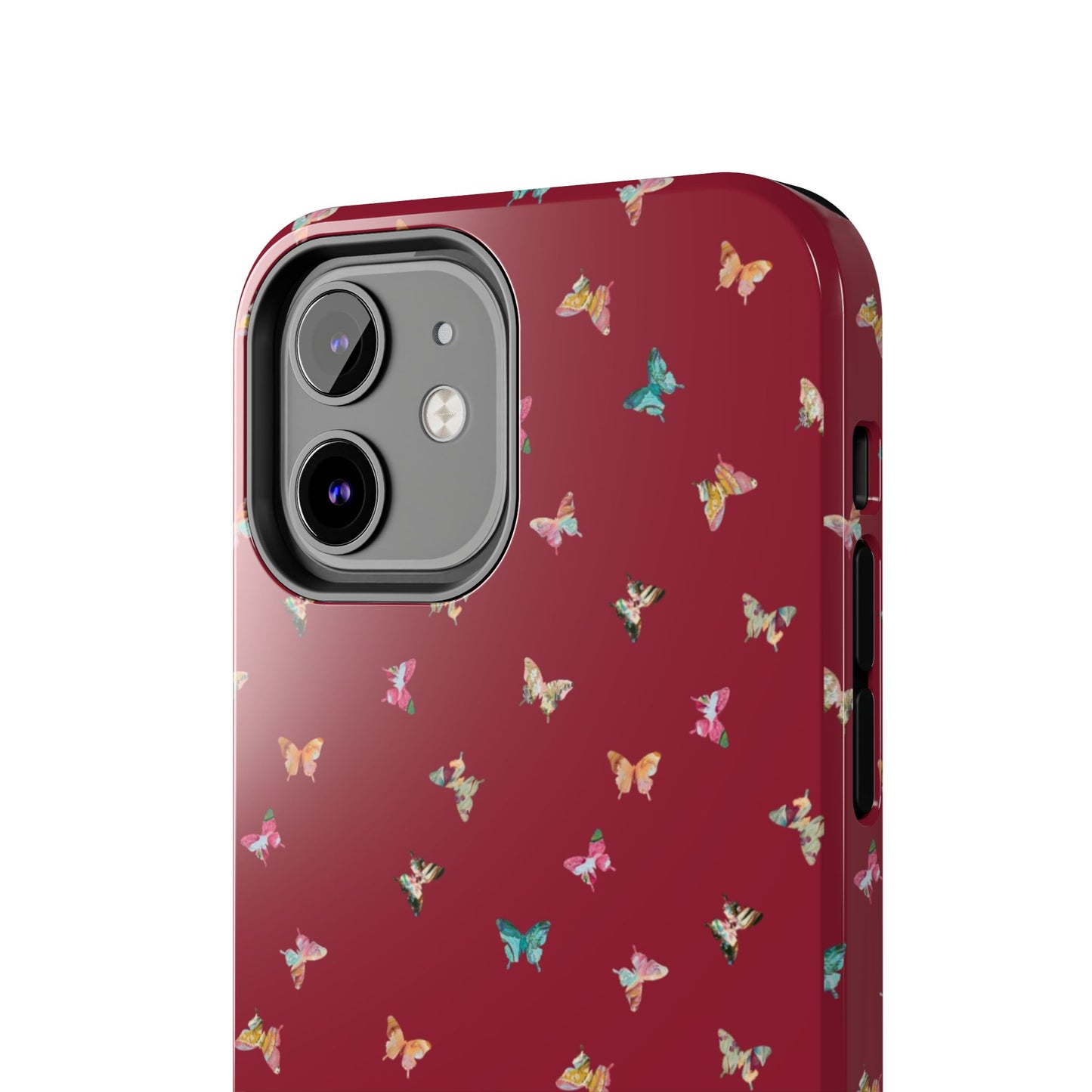 Mini Butterflies Cranberry Phone Case