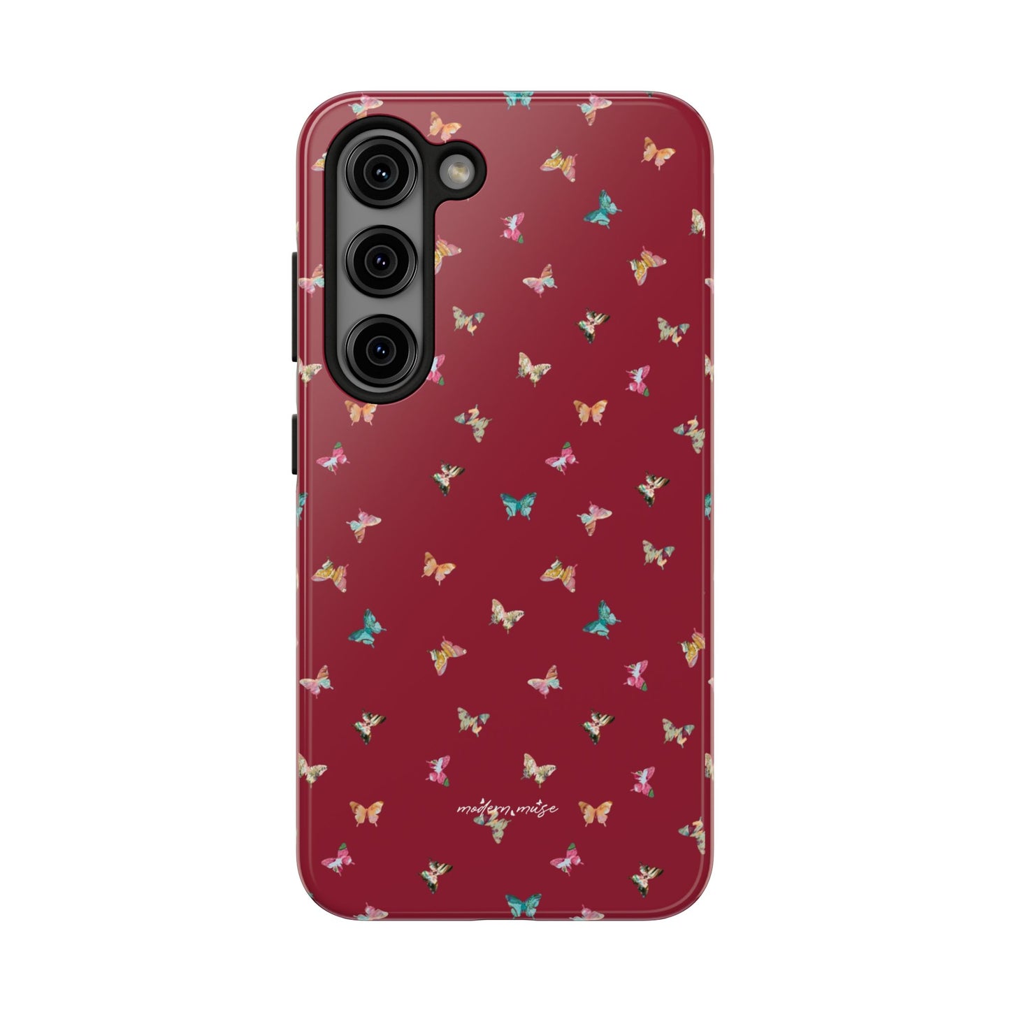 Mini Butterflies Cranberry Phone Case