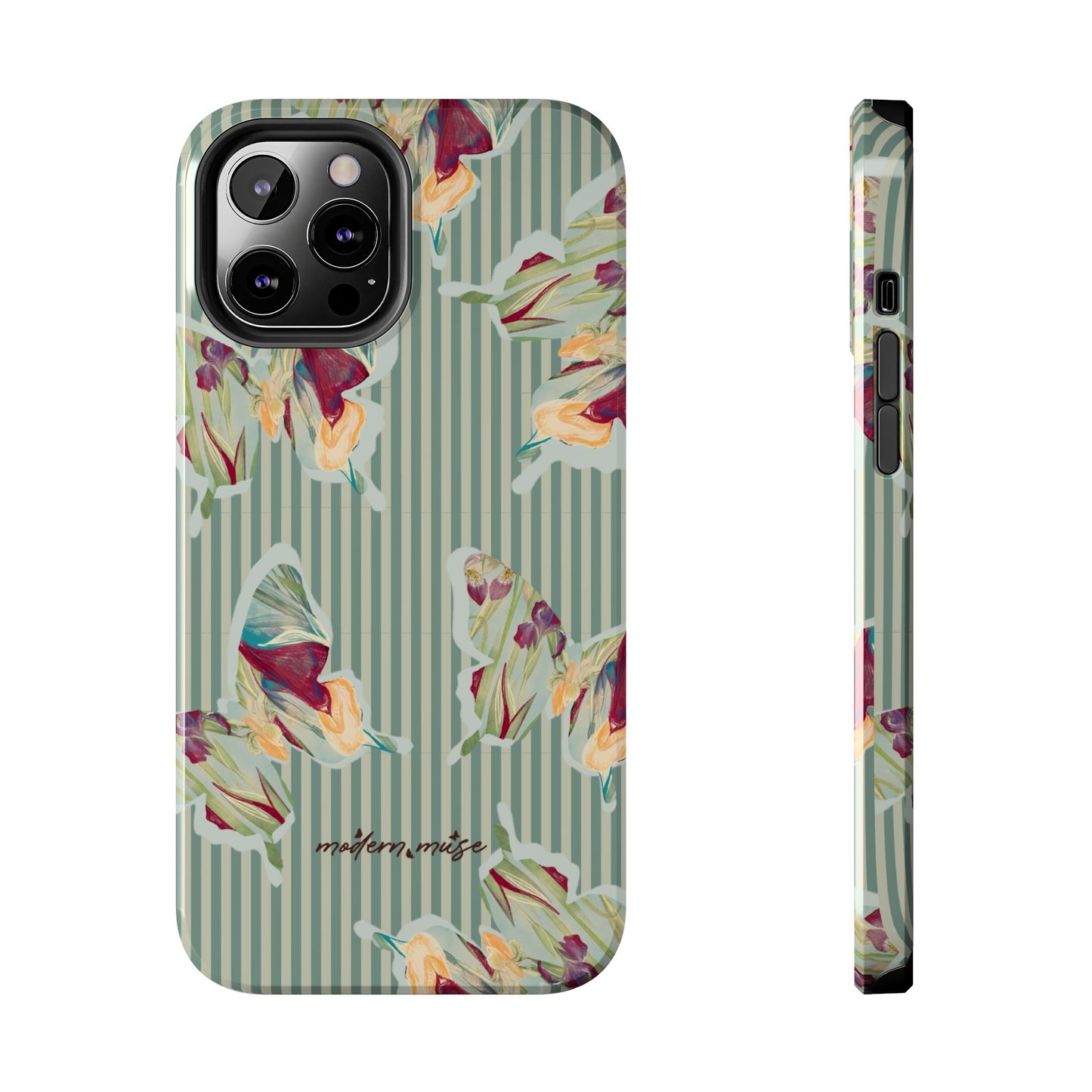 Blue Stripe Butterfly Phone Case