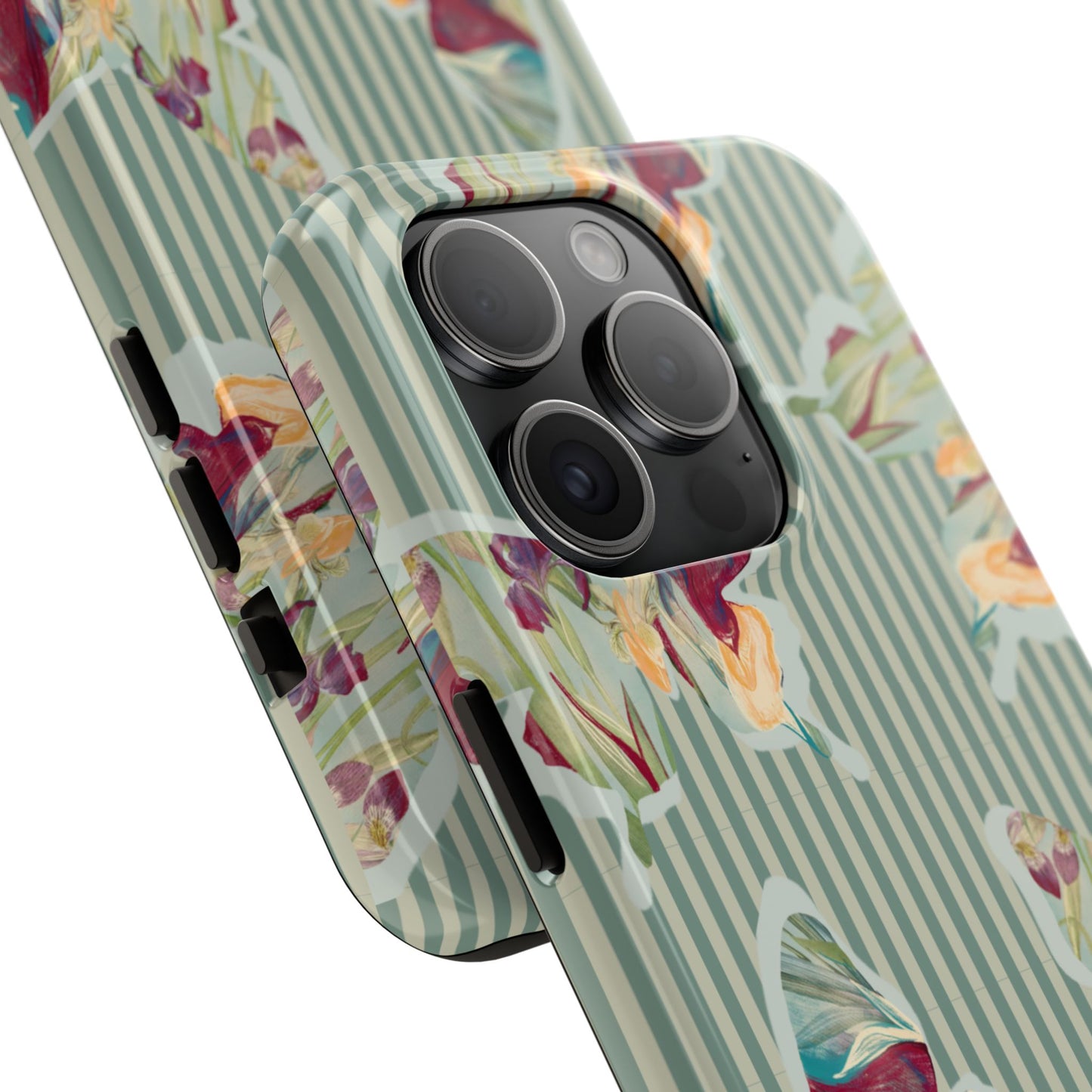 Blue Stripe Butterfly Phone Case