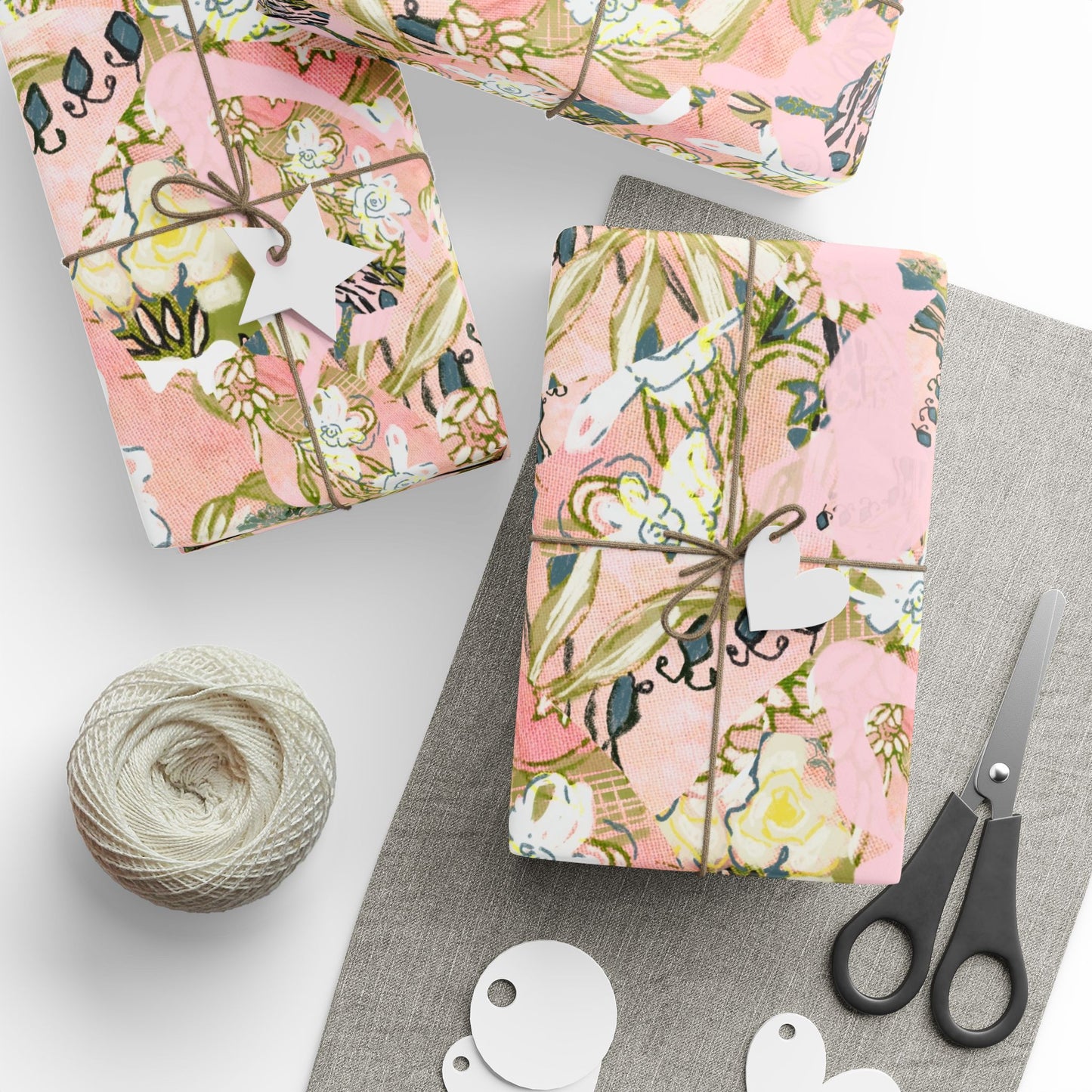 Light Pink Butterfly Gift Wrap