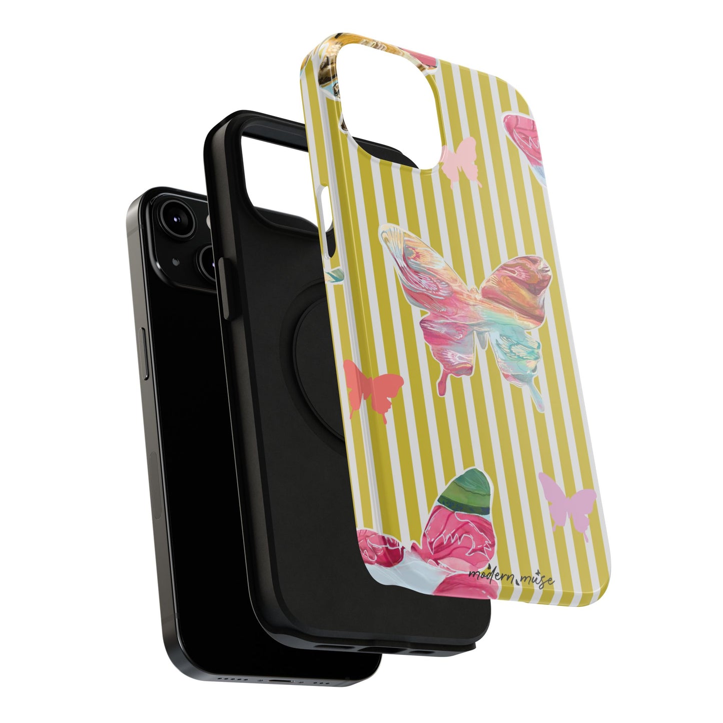 Stripe Butterfly Phone Case