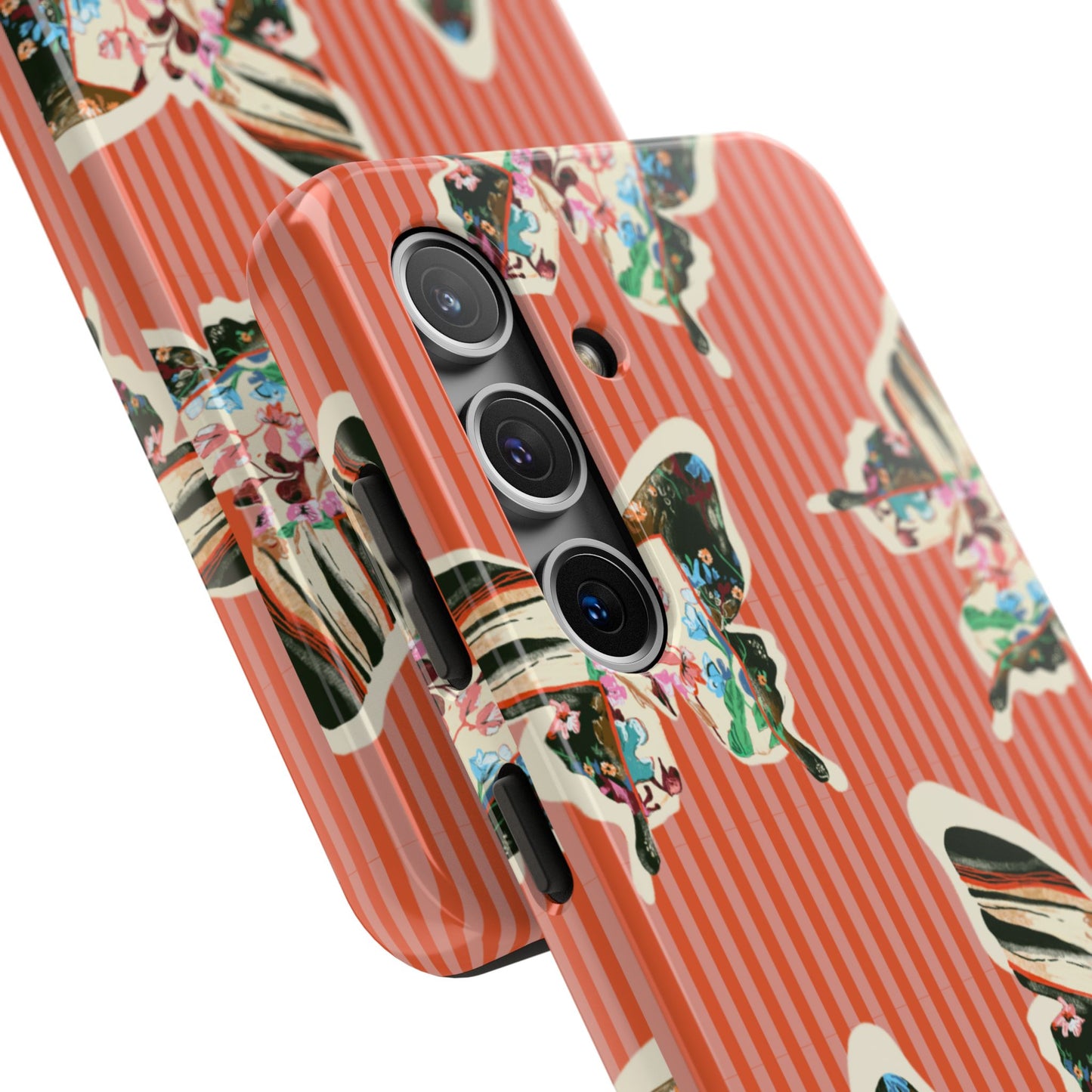 Red Stripe Butterfly Phone Case