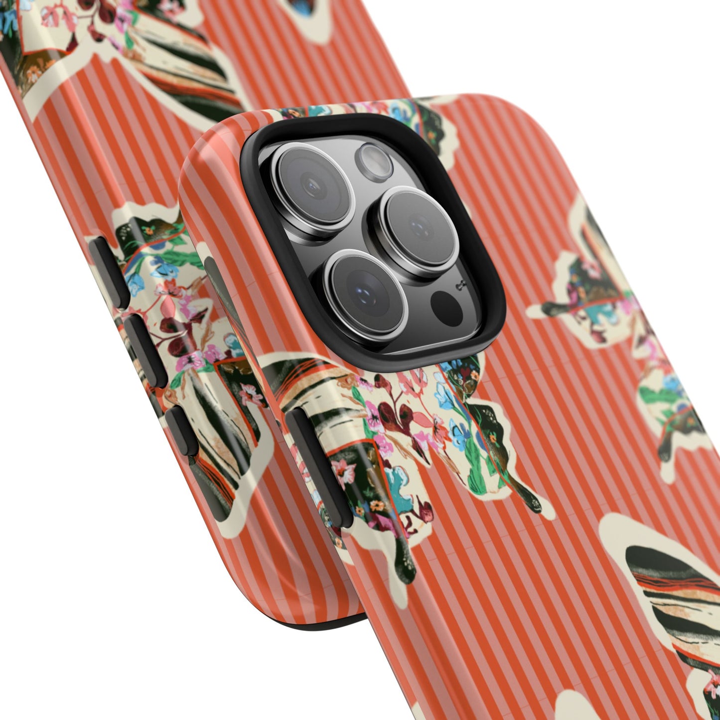 Red Stripe Butterfly Phone Case