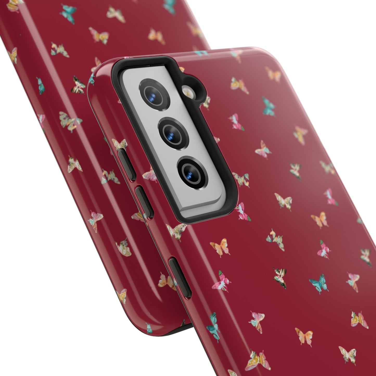 Mini Butterflies Cranberry Phone Case