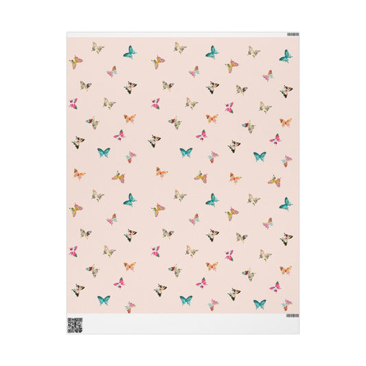 Blush Butterfly Gift Wrap