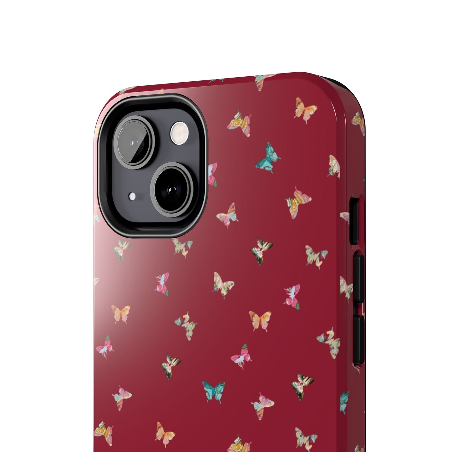 Mini Butterflies Cranberry Phone Case