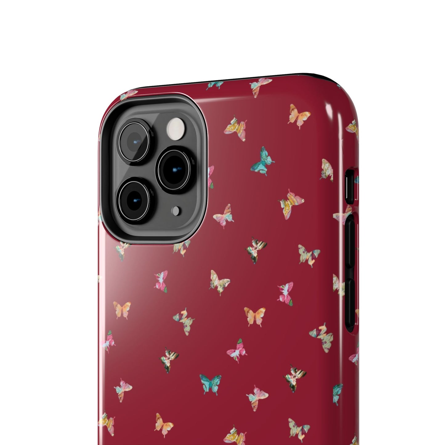 Mini Butterflies Cranberry Phone Case