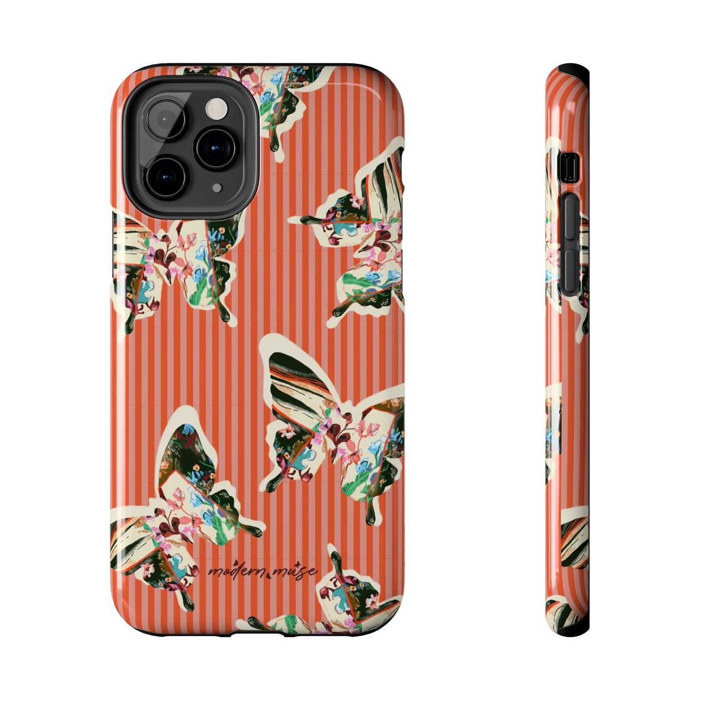 Red Stripe Butterfly Phone Case
