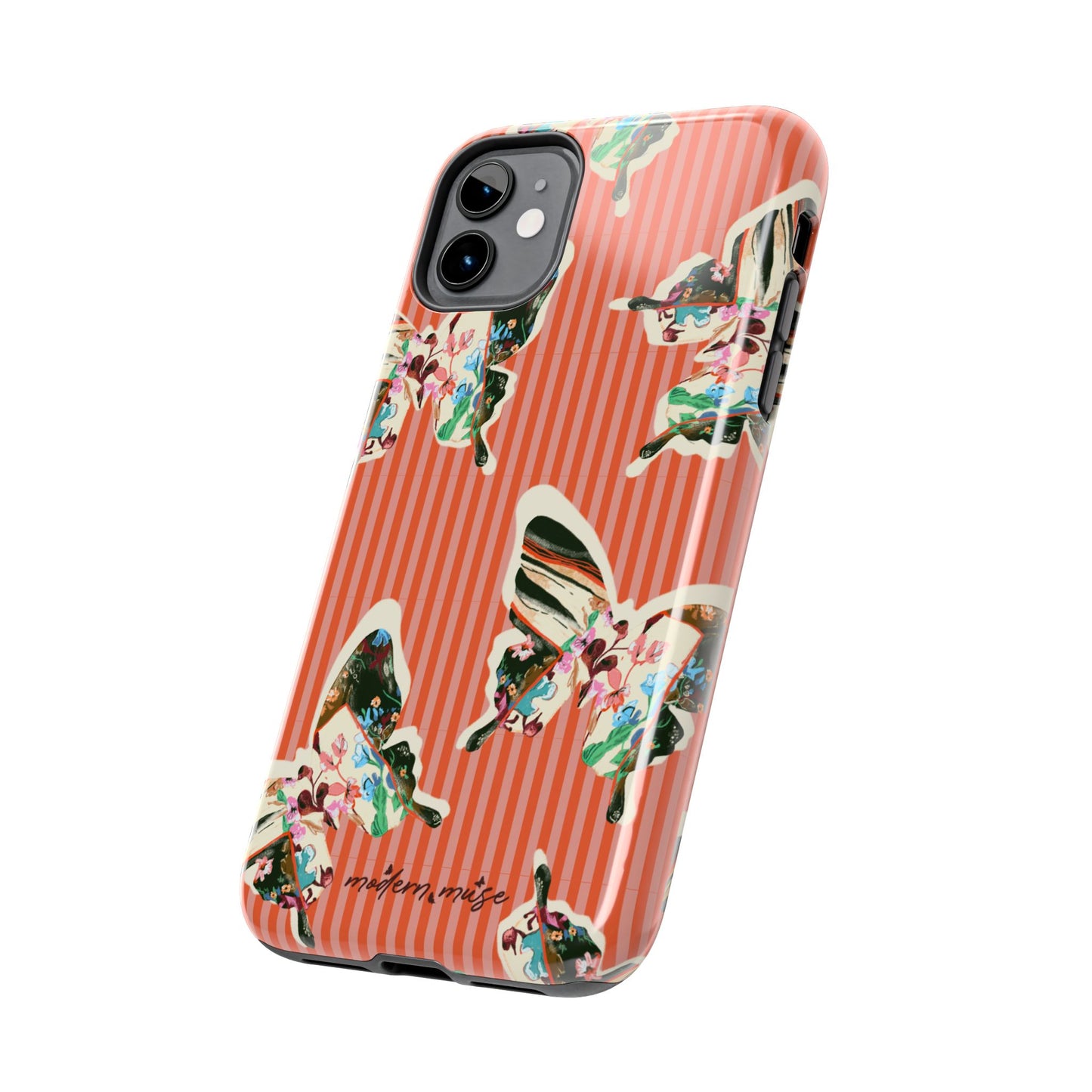 Red Stripe Butterfly Phone Case