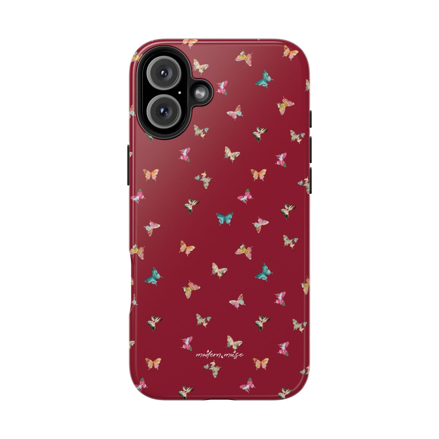 Mini Butterflies Cranberry Phone Case