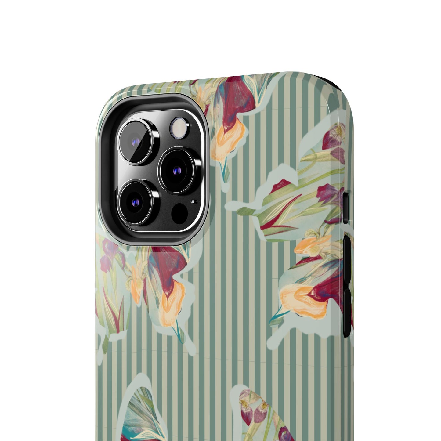 Blue Stripe Butterfly Phone Case