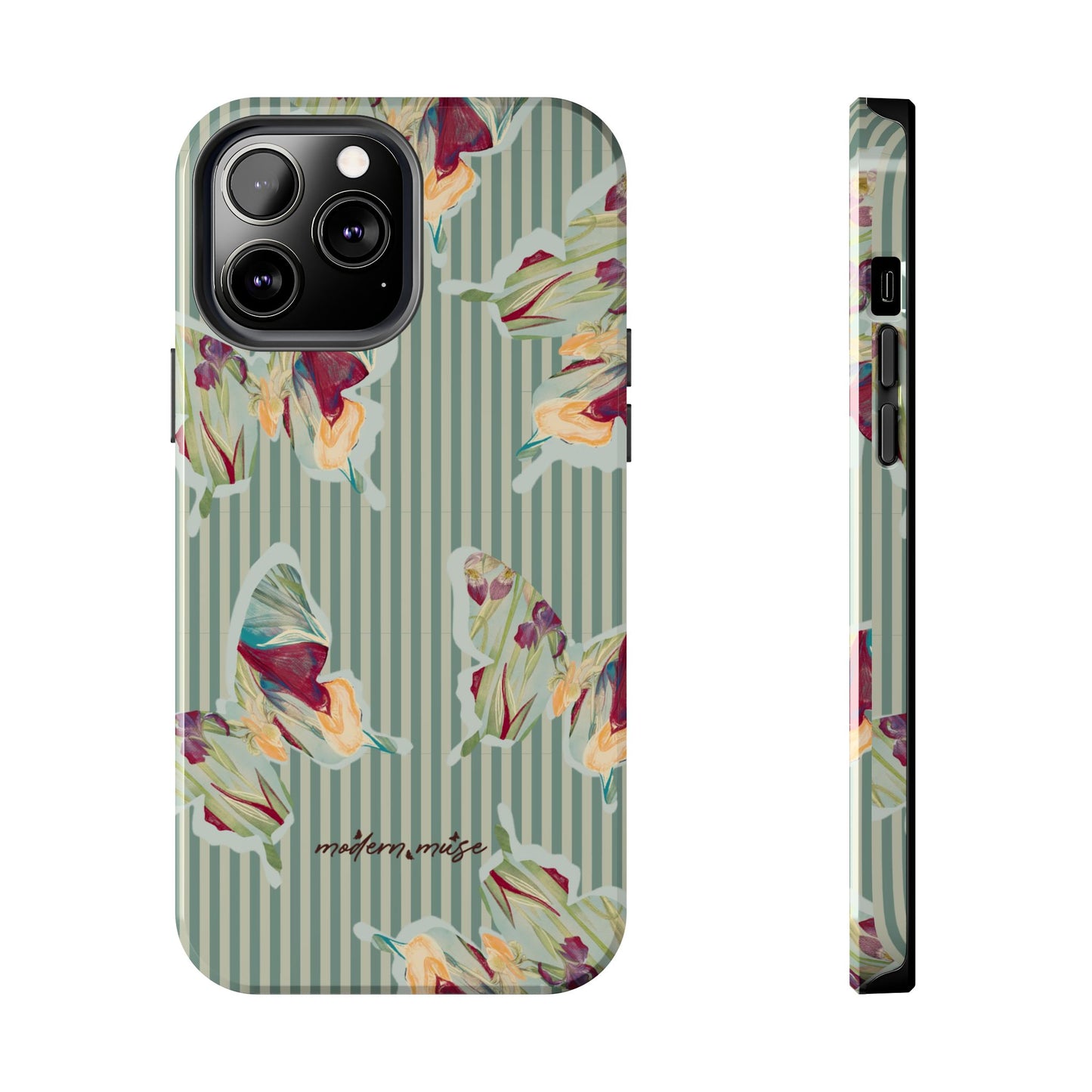 Blue Stripe Butterfly Phone Case