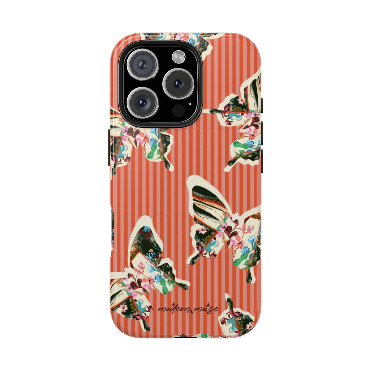 Red Stripe Butterfly Phone Case