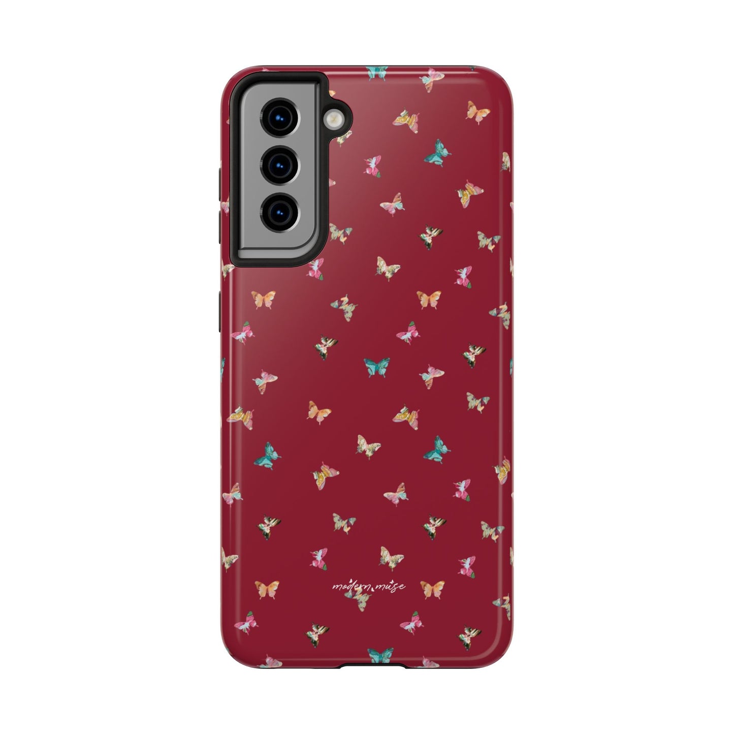 Mini Butterflies Cranberry Phone Case