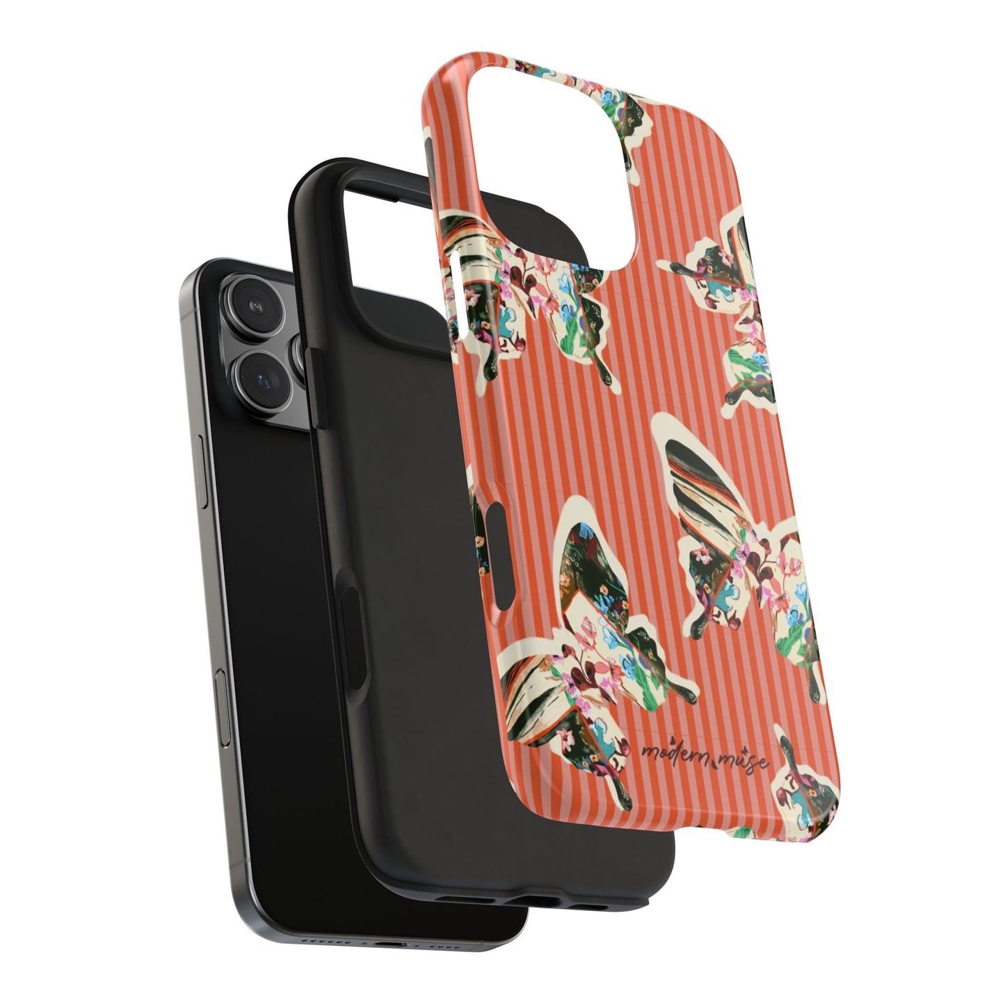 Red Stripe Butterfly Phone Case