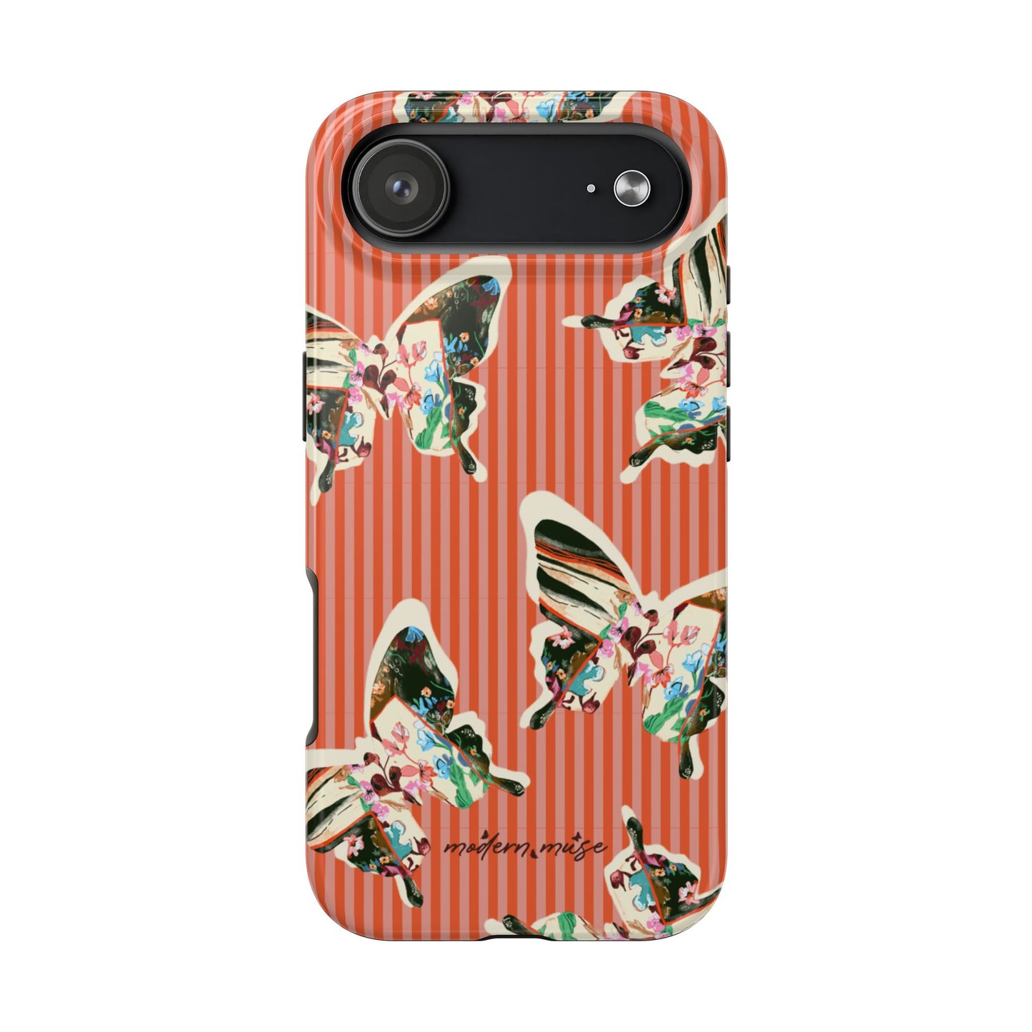Red Stripe Butterfly Phone Case