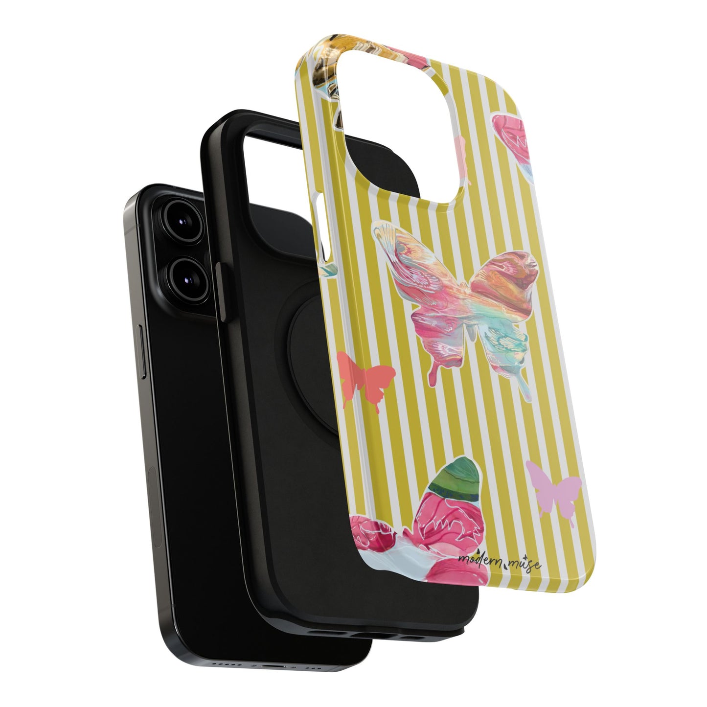 Stripe Butterfly Phone Case