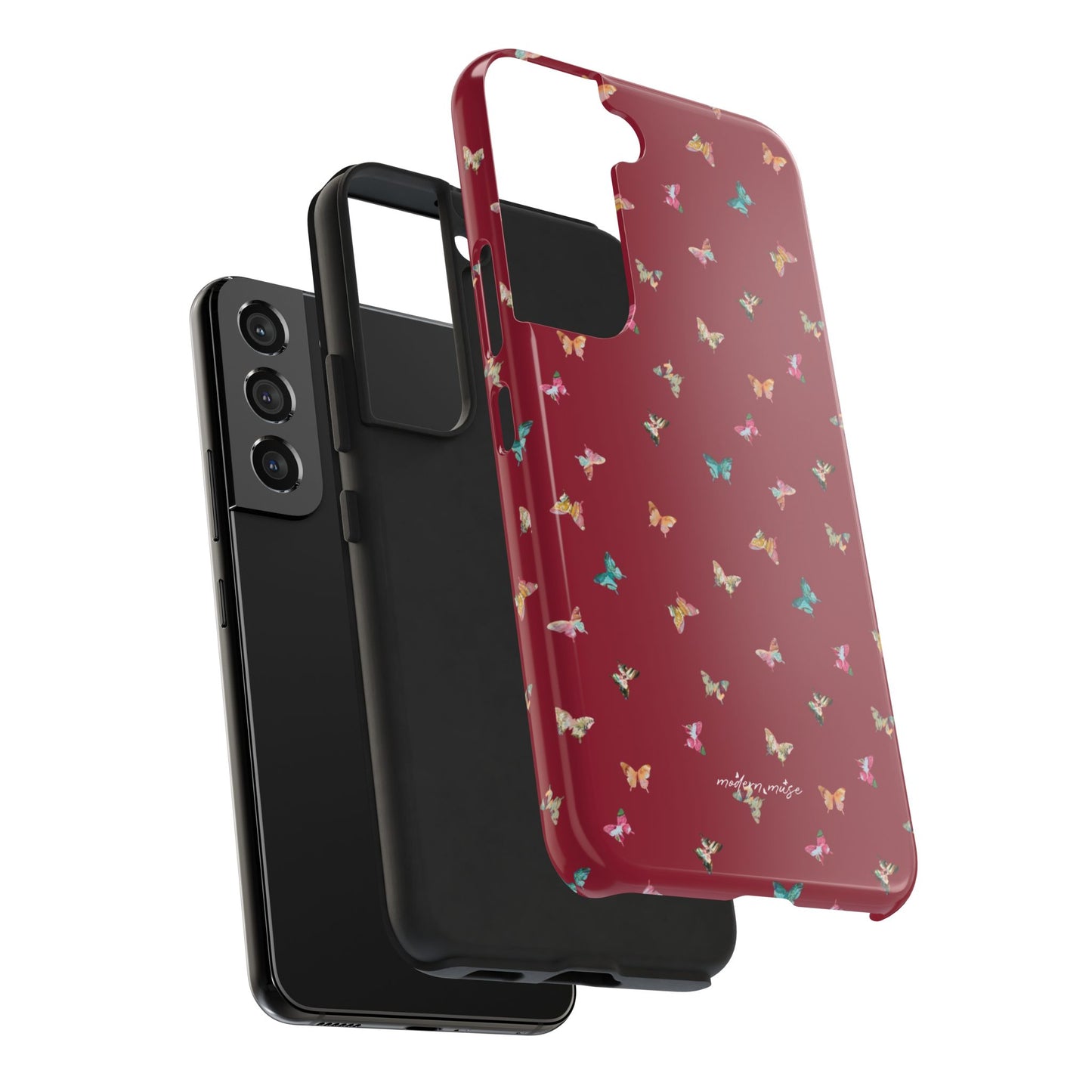 Mini Butterflies Cranberry Phone Case