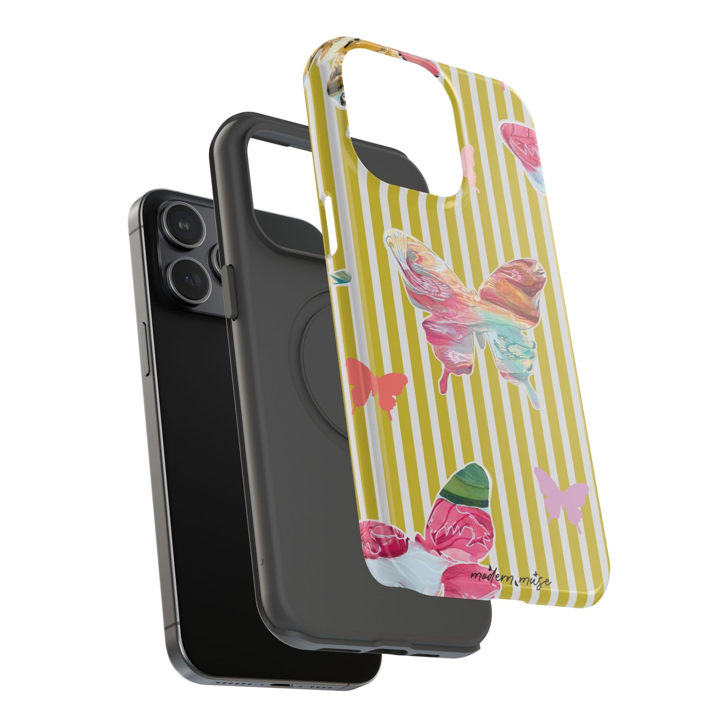 Stripe Butterfly Phone Case