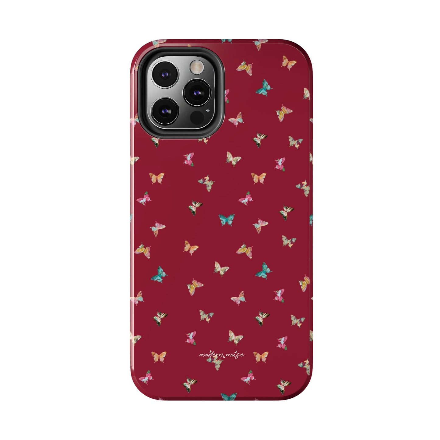 Mini Butterflies Cranberry Phone Case