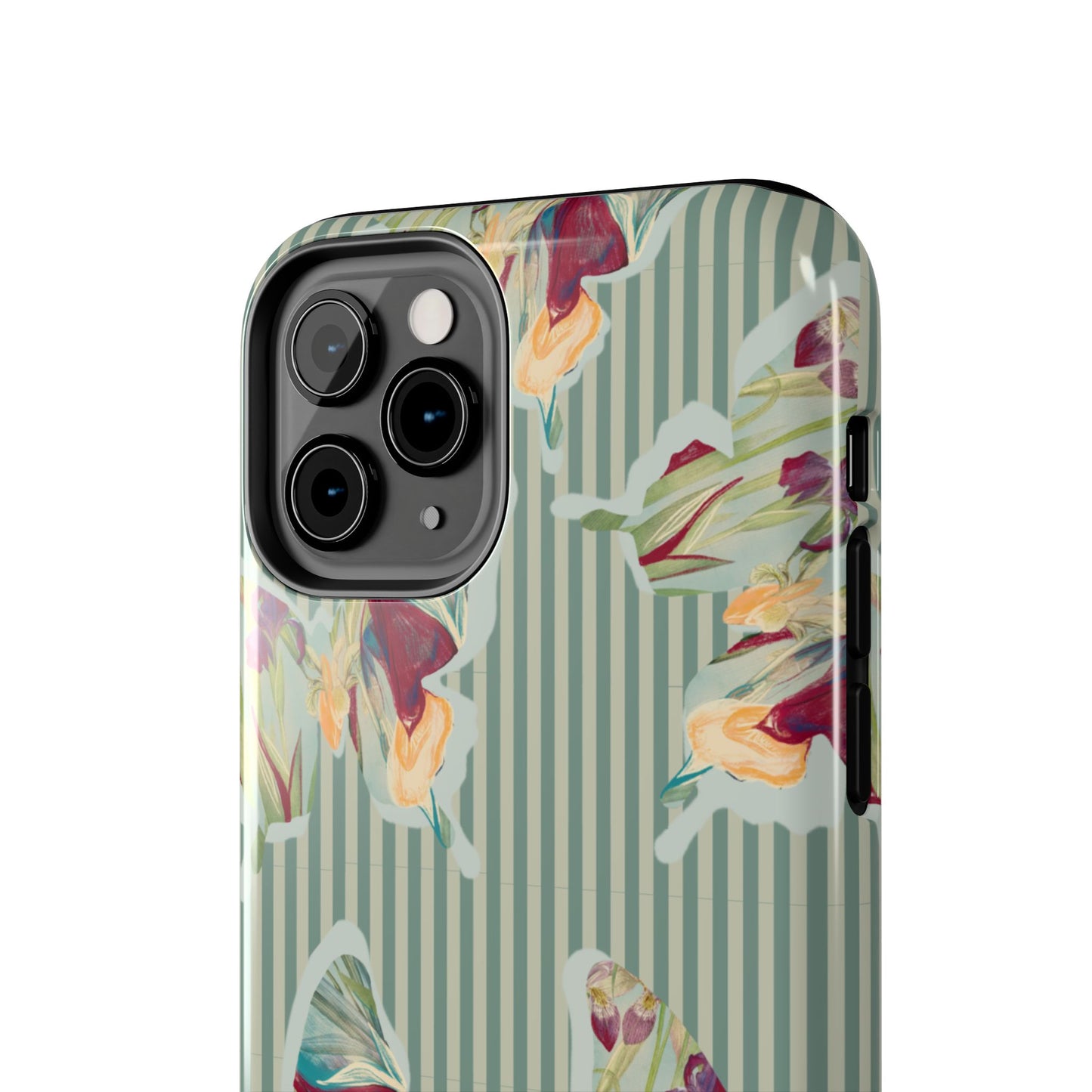 Blue Stripe Butterfly Phone Case