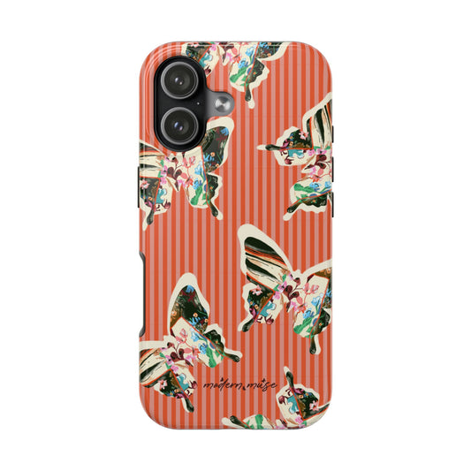 Red Stripe Butterfly Phone Case