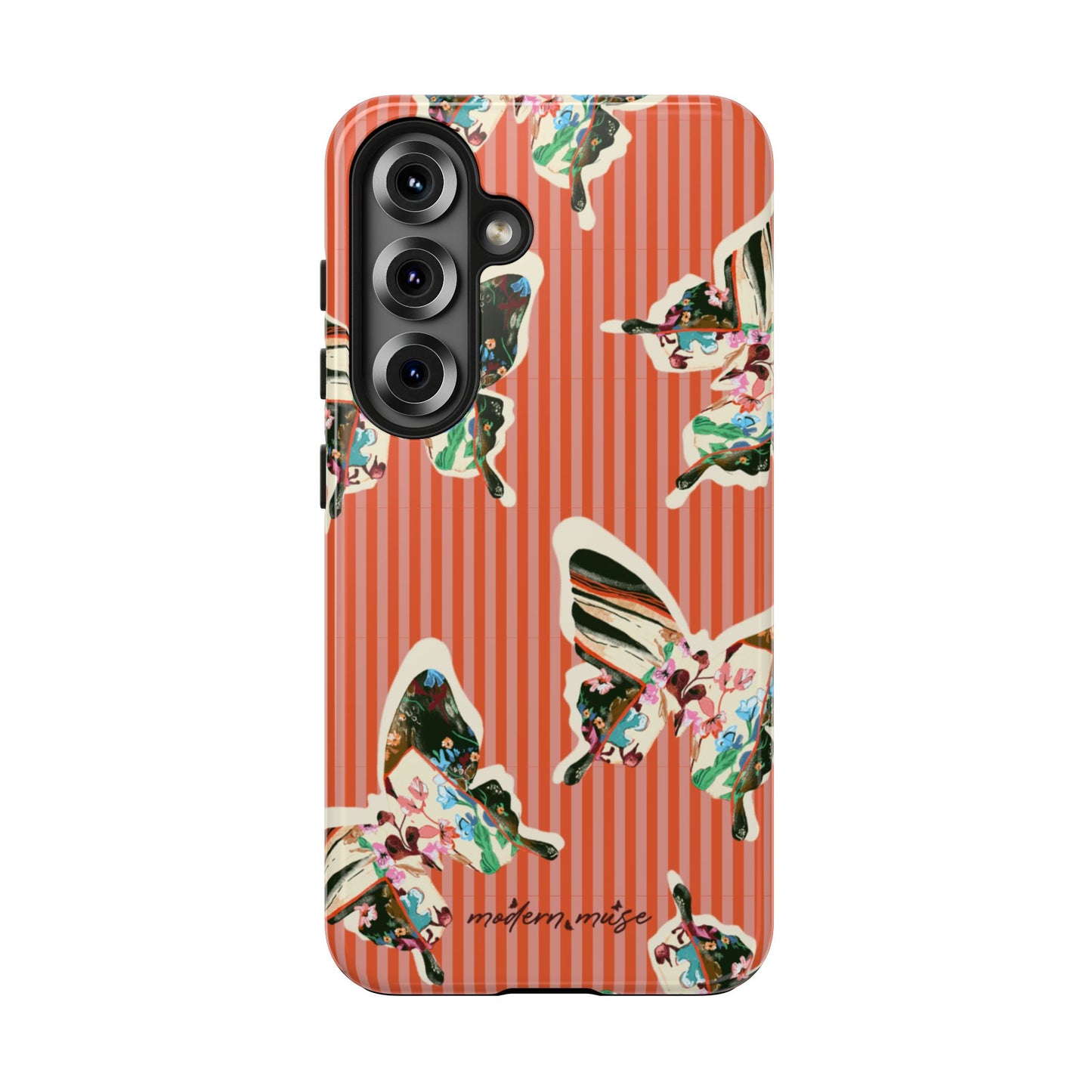 Red Stripe Butterfly Phone Case