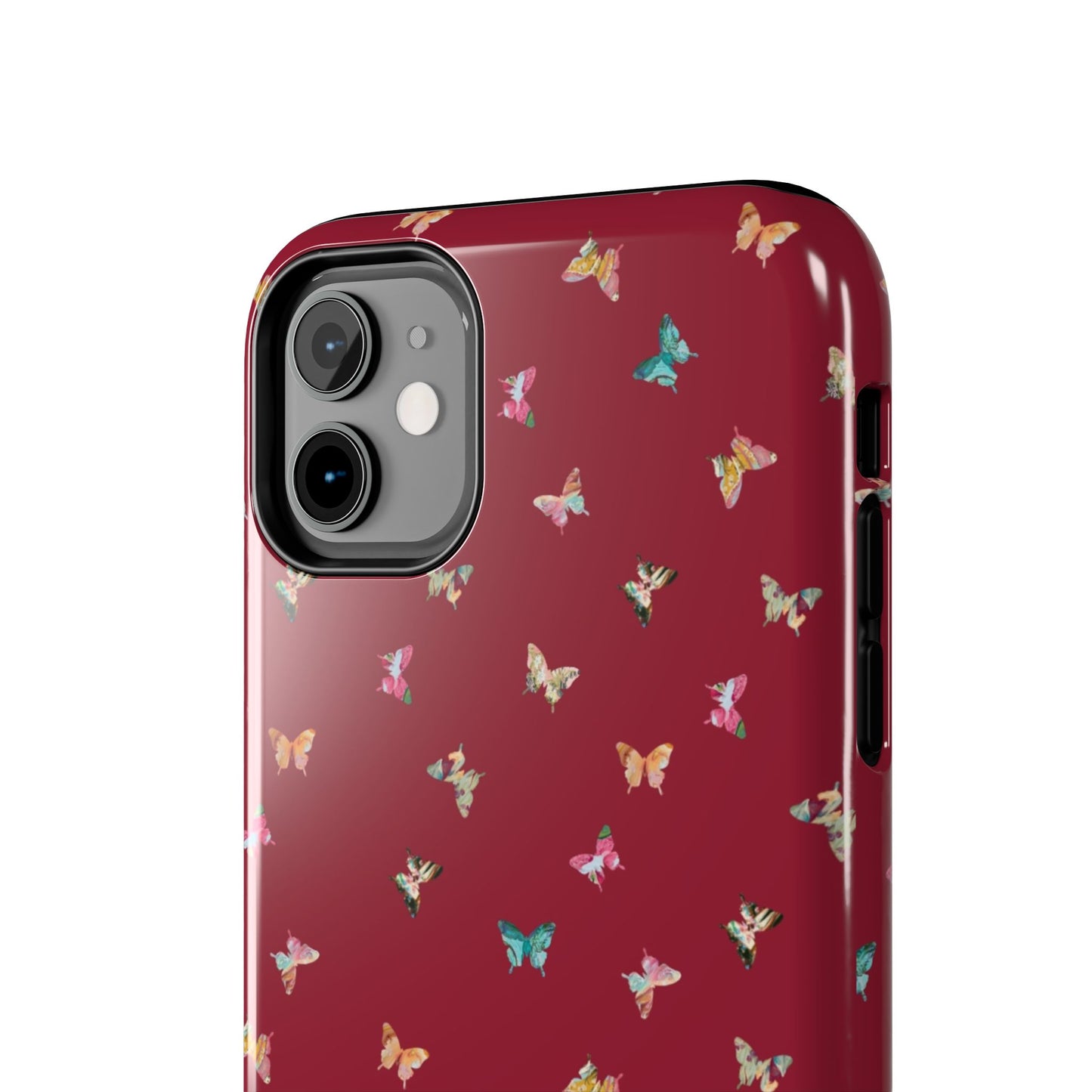Mini Butterflies Cranberry Phone Case