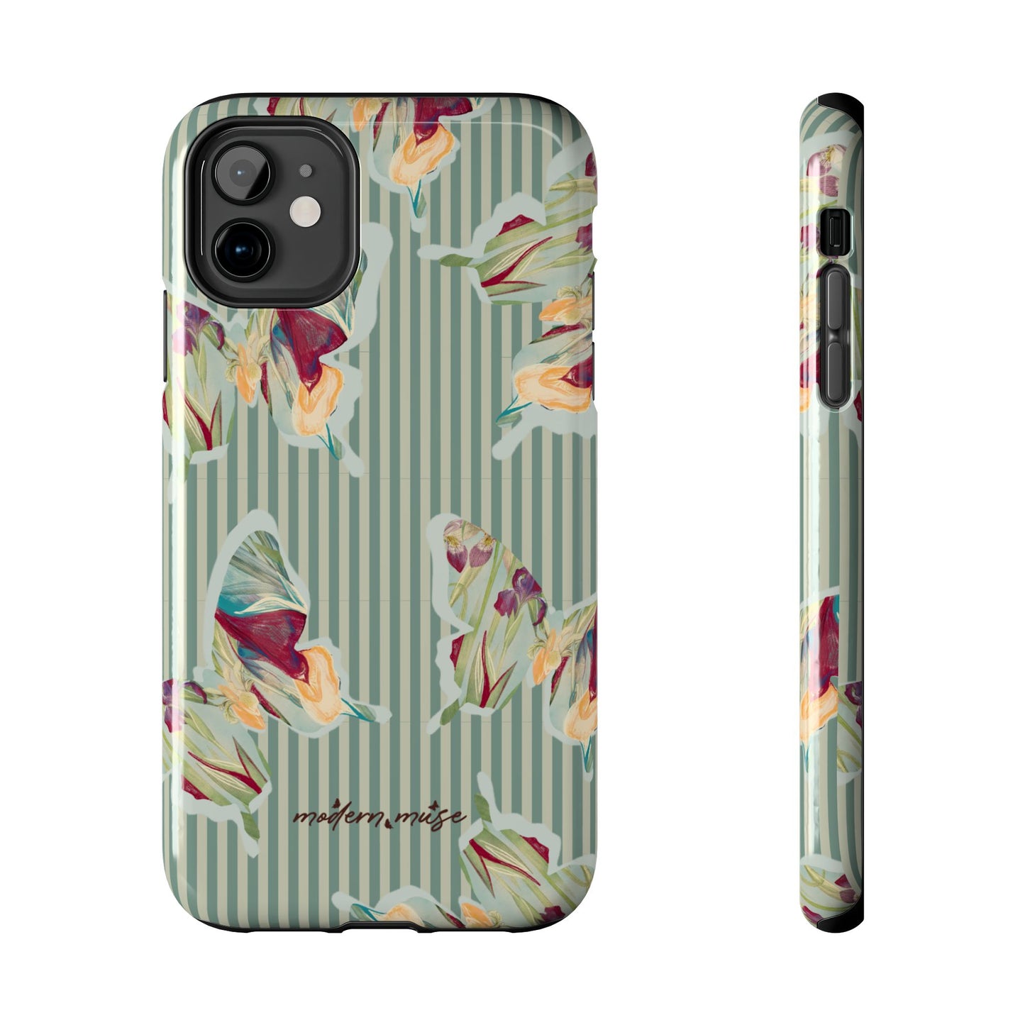 Blue Stripe Butterfly Phone Case