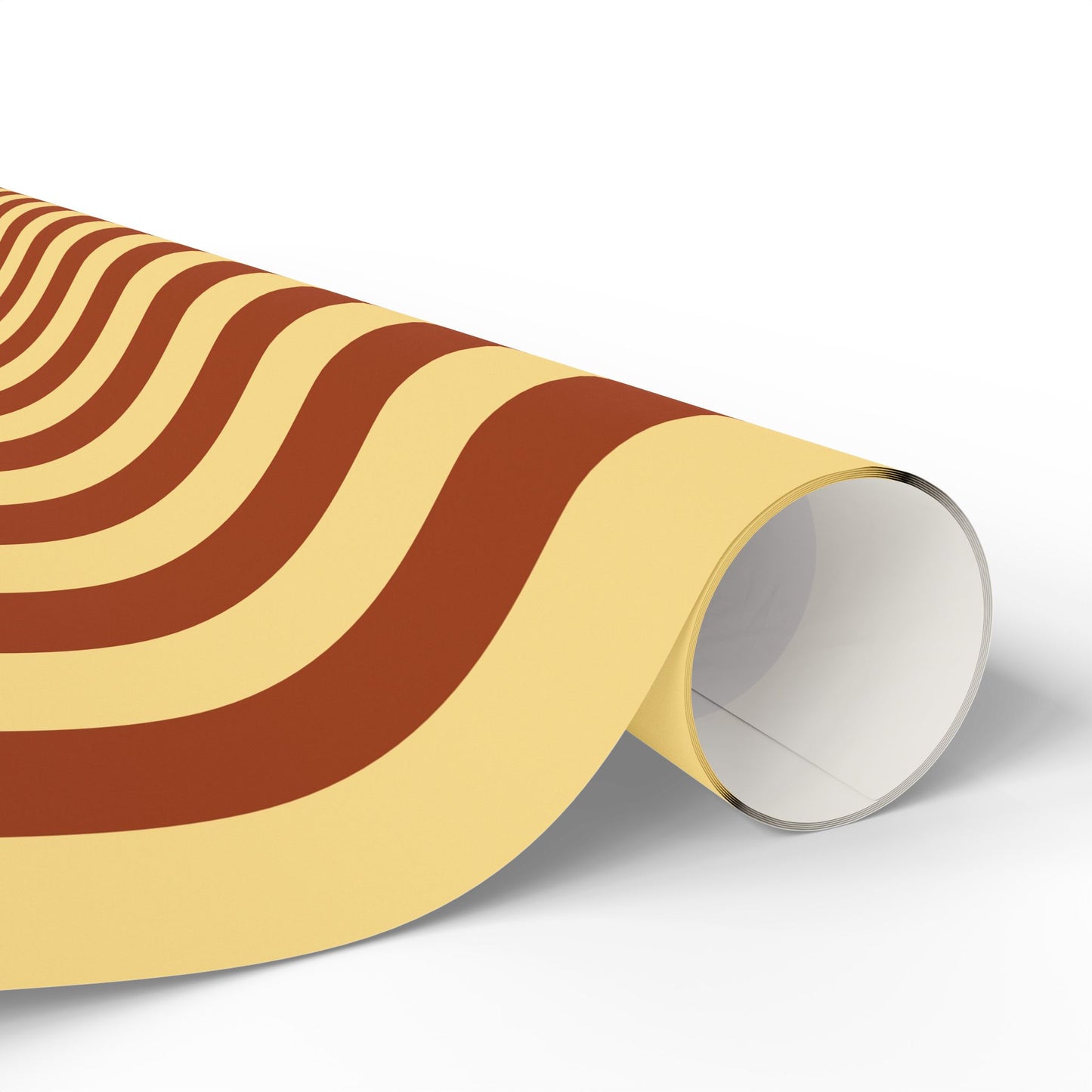 Yellow and Deep Red Stripe Gift Wrap