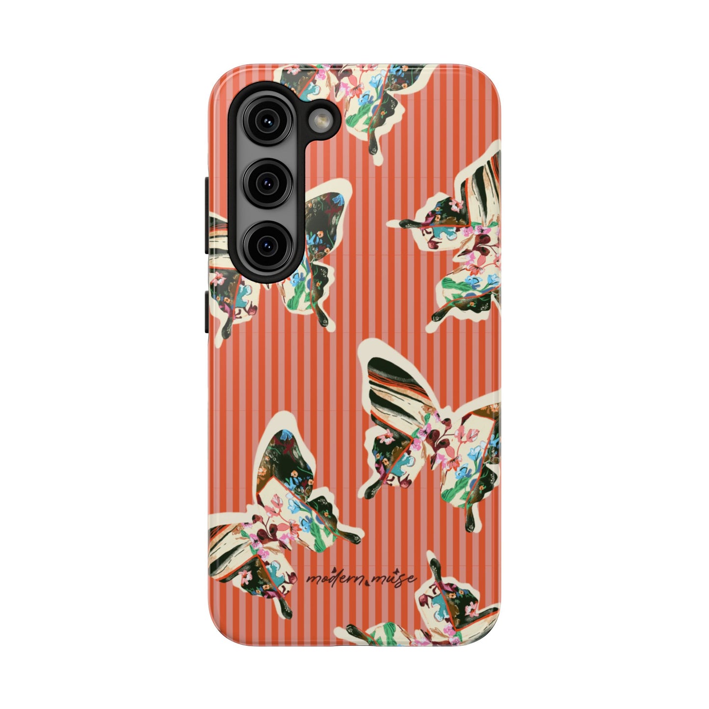 Red Stripe Butterfly Phone Case