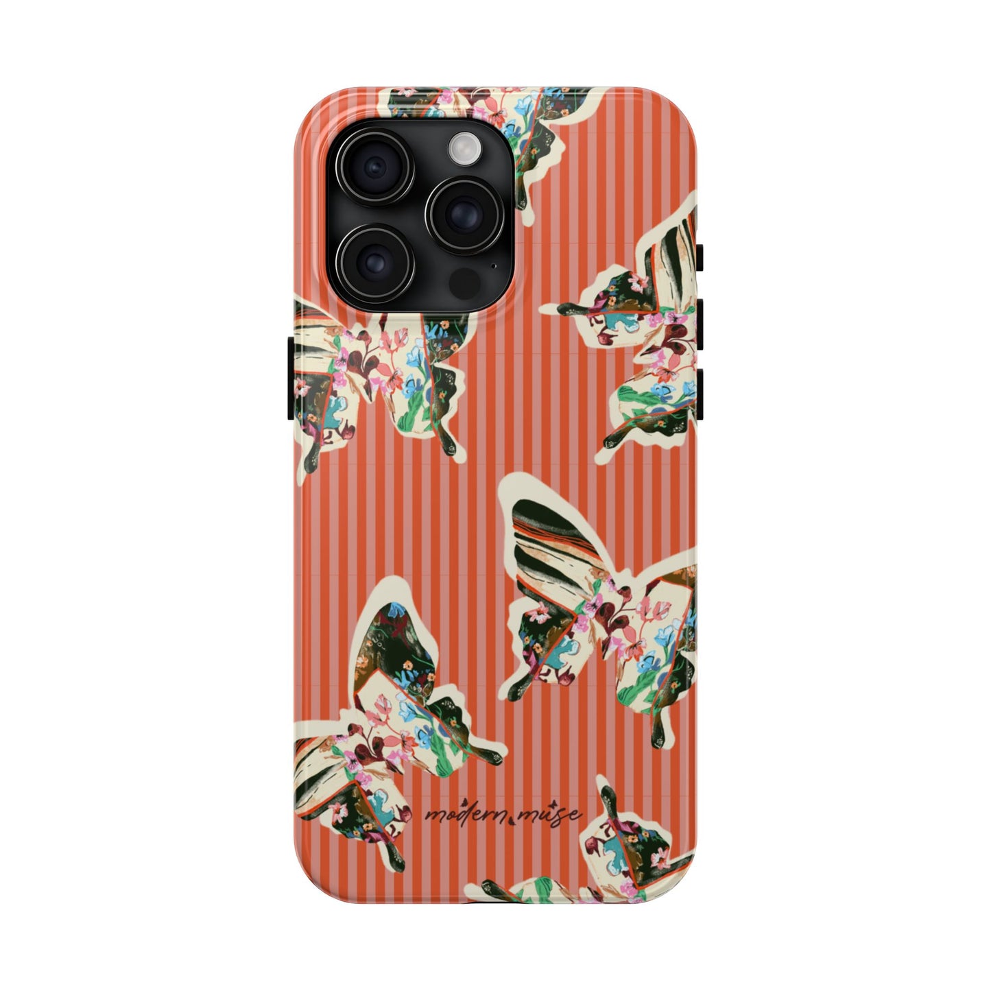 Red Stripe Butterfly Phone Case