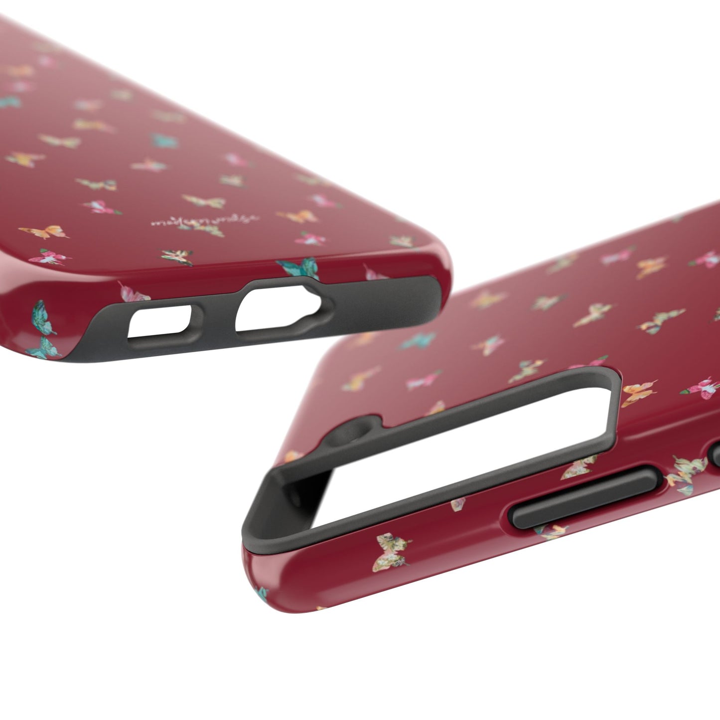 Mini Butterflies Cranberry Phone Case