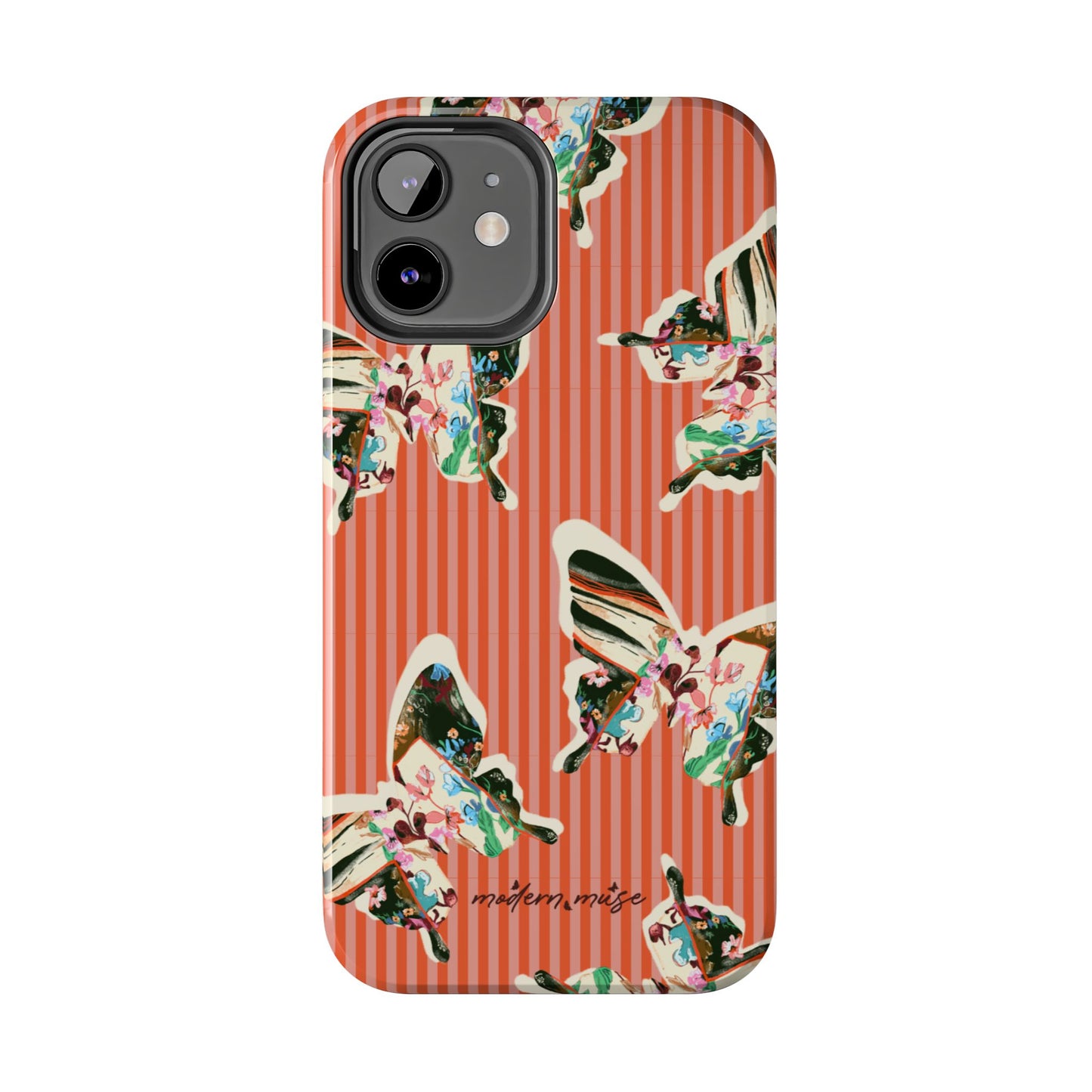 Red Stripe Butterfly Phone Case