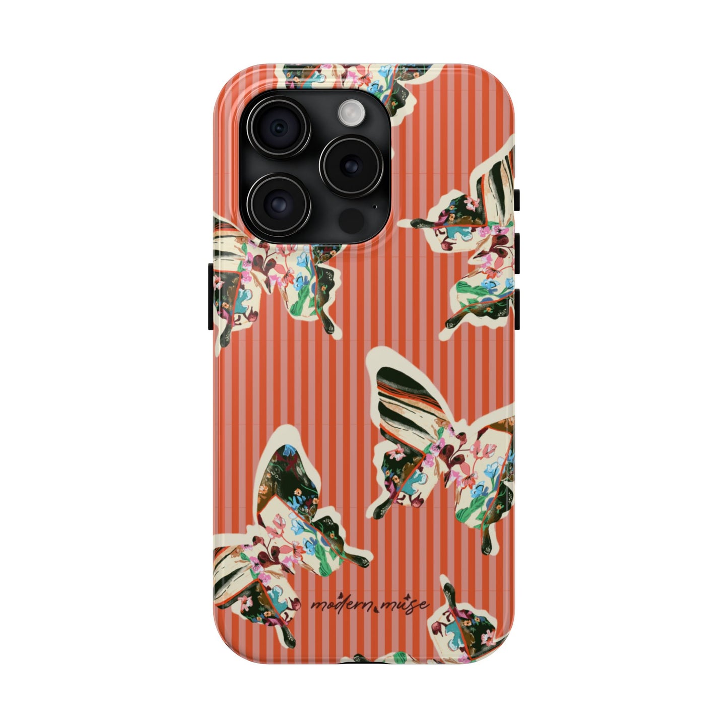 Red Stripe Butterfly Phone Case